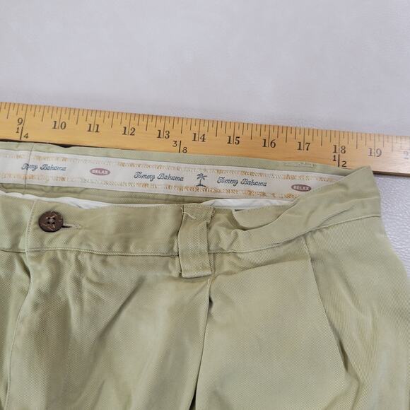 Tommy Bahama Mens 100% Silk Dress Pants Size 40 Tan Flat Front Tropical Weight - Picture 10 of 12
